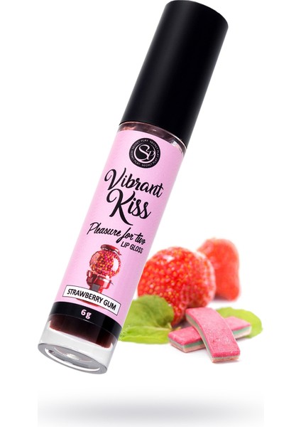 Vipmarketim Secret Play Lip Gloss Vibrant Kiss' Çilekli Sakız Aromalı Dudak Parlatıcı, 6 gr fırsatları