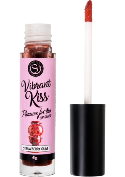 Vipmarketim Secret Play Lip Gloss Vibrant Kiss' Çilekli Sakız Aromalı Dudak Parlatıcı, 6 gr