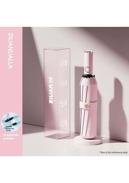 Tam Otomatik Şemsiye 24 Kemikli Büyük Ters Şemsiye Güneşli Yağmur Gölgesi Güneş Kremi Uv Koruması (Yurt Dışından)