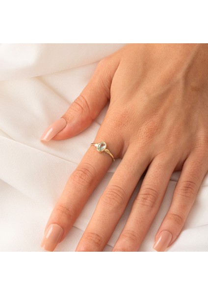 Gümüş Yüzük - Green Taşlı Tek Taş Evlilik Teklifi Yüzüğü-0.90 Karat Kristal Opal 925 Ayar Gümüş Yüzük fırsatları