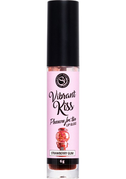 Vipmarketim Secret Play Lip Gloss Vibrant Kiss' Çilekli Sakız Aromalı Dudak Parlatıcı, 6 gr