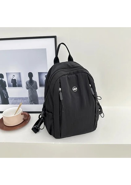 Kadınlar Okul Çantası Su Geçirmez Büyük Kapasiteli Okul Sırt Çantası Pürüzsüz Fermuarı Düz ​​renkli Gençler Kırtan Gündüz Çantası Çantası Öğrenci Tedarik: Bej (Yurt Dışından)