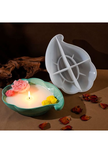 Epoksi Deniz Kabuğu Tealight Mumluk Ev Dekorasyonu Silikon ve Taş Tozu Kalıbı modelleri