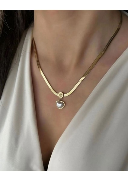 Aşk Incili Kalp Çerçeveli Çelik 14 Şubat Sevgiliye Özel Hediye Kutulu Kolye fiyatları