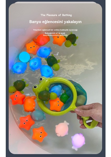 Çocuk Banyo Banyo Indüksiyon Işık Hayvan Su Oyuncakları (Yurt Dışından) indirimleri