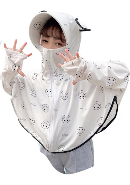 Çocuk Şapka Güneş Koruyucu Ince Nefes Alabilen Pamuklu Şapka (Yurt Dışından)