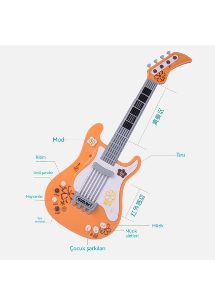 Mini Çocuk Gitar Piyano Elektrikli Bas Müzik Oyuncak (Yurt Dışından) fiyatları