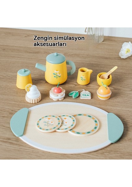 Çocuk Simülasyonu Ev Çay Seti Tatlı Ahşap Oyuncak (Yurt Dışından) fiyatları