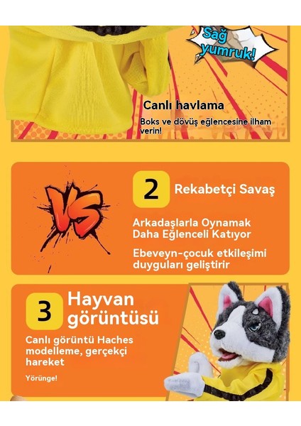 Çocuk Peluş Boks Husky Bebek Interaktif Eğitici Oyuncak (Yurt Dışından) modelleri