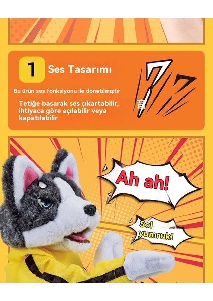 Çocuk Peluş Boks Husky Bebek Interaktif Eğitici Oyuncak (Yurt Dışından) fiyatları