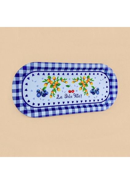 Home 2'li Oval Sunumluk Dolce Vita Tepsi - Mavi fırsatları
