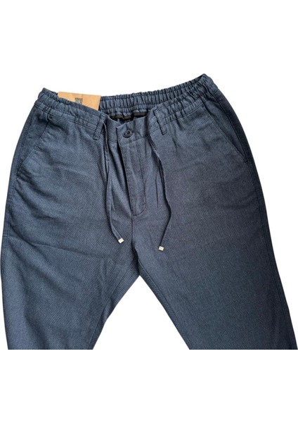 Lacivert Dokuma Pamuklu Jogging Fit Erkek Pantolon fiyatları