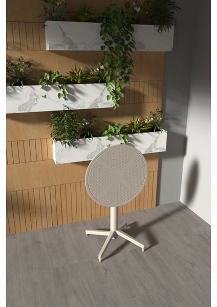 Tilia Plastik Bahçe Balkon Bistro Katlanır Masa 60*60 cm fiyatları