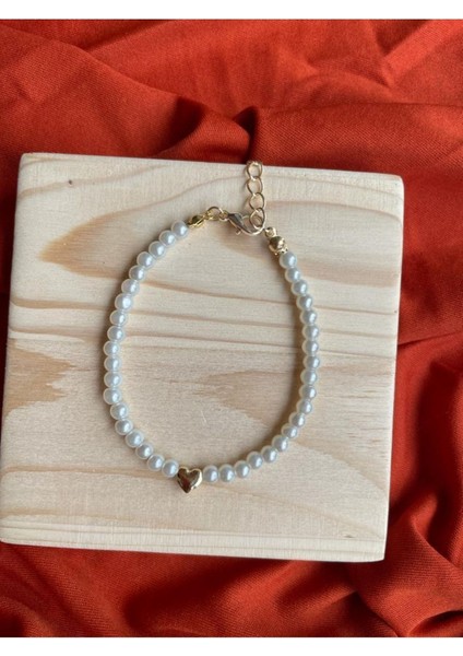 Girift Vintage Pearlove Kalp Figürlü Inci Kolye Inci Bileklik 2'li Sevgiliye Hediye Günlük Şık Takı Seti modelleri