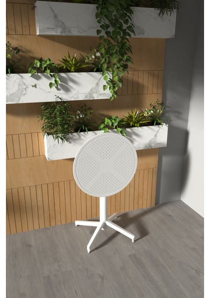 Tilia Plastik Bahçe Balkon Bistro Katlanır Masa 60*60 cm fiyatları