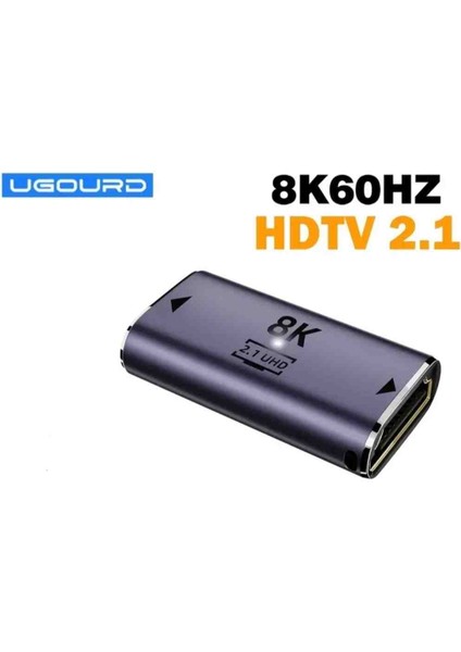 HDMI Dişiden Dişiye HDMI 2.1 Uzatma Dönüştürücü Adaptör 48Gbps 8K+4K Desteği Çevirici Dönüştürücü Adaptör