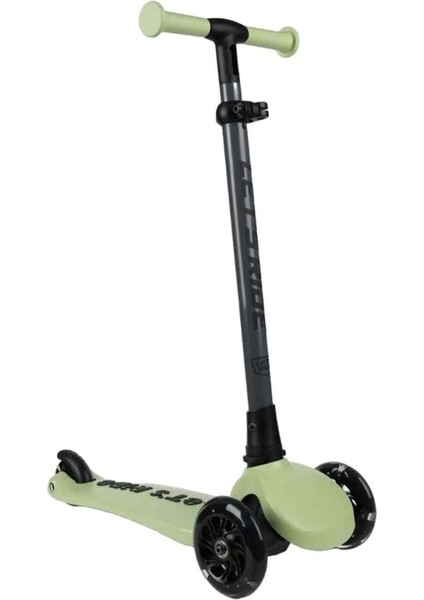 Nessiworld Let's Ride Two Işıklı Katlanabilir 3 Tekerlekli Scooter Yeşil