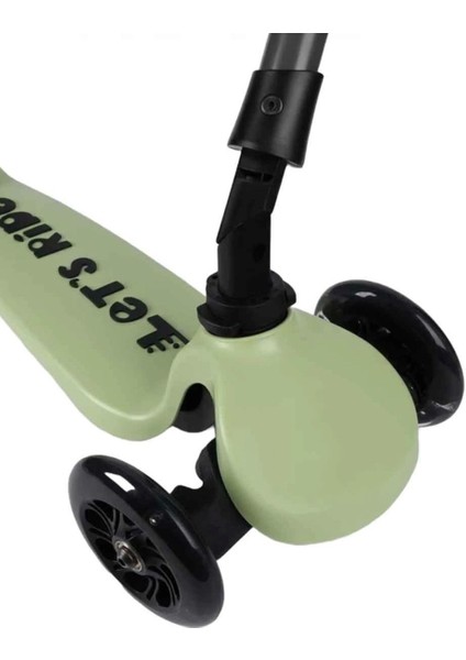 Nessiworld Let's Ride Two Işıklı Katlanabilir 3 Tekerlekli Scooter Yeşil indirimleri