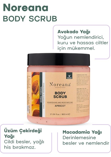 Kayısılı Scrub Peeling 800ML Salon Boy Arındırıcı&nemlendirici fiyatları