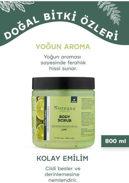 Limonlu 800ML Scrub Peeling Salon Boy Koyu Leke&nemlendirici