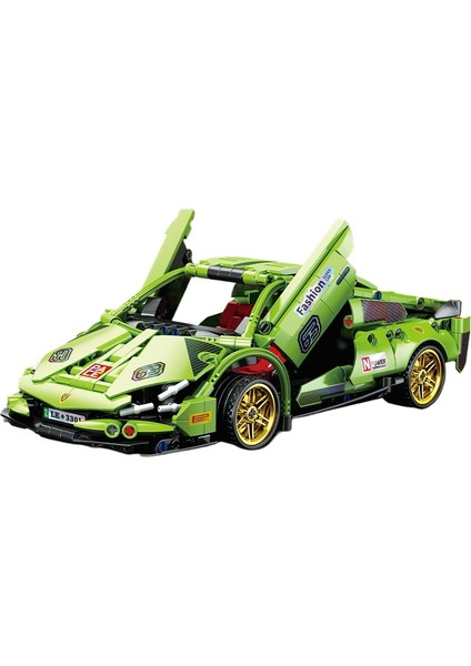 Puzzle Spor Araba Yapı Taşı Oyuncakları Bumerang Araba Monte Edilmiş Model (Yurt Dışından)