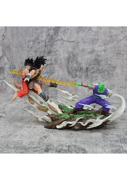 Seven Dragon Ball Süper Saiyan Bic Vs Raditz El-Do Modeli Süs Heykeli Hediyesi (Yurt Dışından)