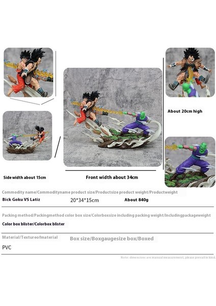 Seven Dragon Ball Süper Saiyan Bic Vs Raditz El-Do Modeli Süs Heykeli Hediyesi (Yurt Dışından) fiyatları