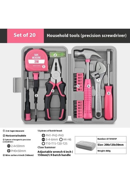Çok Fonksiyonlu Ev Alet Kutusu Donanım Alet Kitabı Tornavida Şerit Metre Anahtar Manuel Bakım Aletleri (Yurt Dışından)