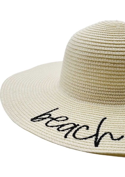 Kadın Beach Please Nakış Işlemeli Hasır Şapka modelleri