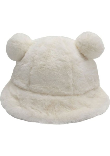 Kadın Sevimli Ayı Kulak Peluş Bucket Şapka fırsatları