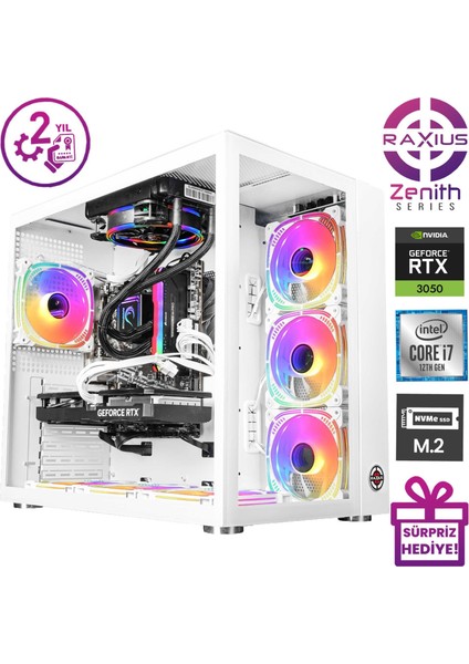 Zenith Z2 I7 30506G-127F012 I7-12700F 32GB 512 SSD RTX3050 6 GB W11P Gaming Masaüstü Bilgisayar