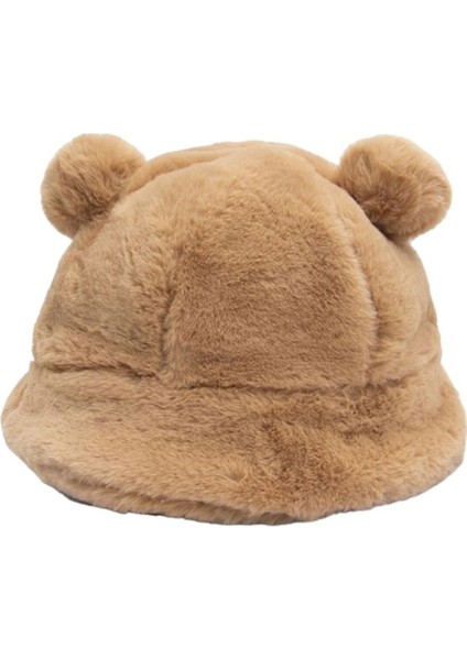 Kadın Sevimli Ayı Kulak Peluş Bucket Şapka fiyatları