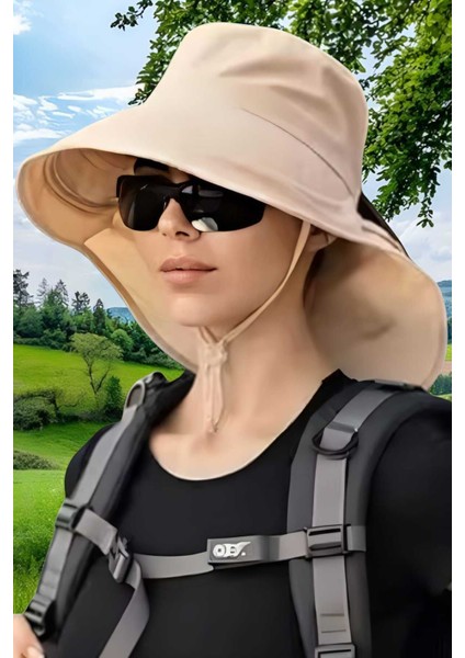 Kadın Güneş Korumalı Geniş Siperli Şapka Outdoor Şapka Plaj Şapkası