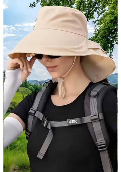 Kadın Güneş Korumalı Geniş Siperli Şapka Outdoor Şapka Plaj Şapkası indirimleri
