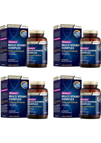 Women's Multivitamin Mineral Complex 60 Tablet 4 Adet