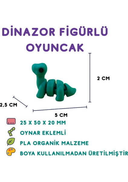 Dinazor Figür - Tarih Öncesi 3D Mini Oyuncak