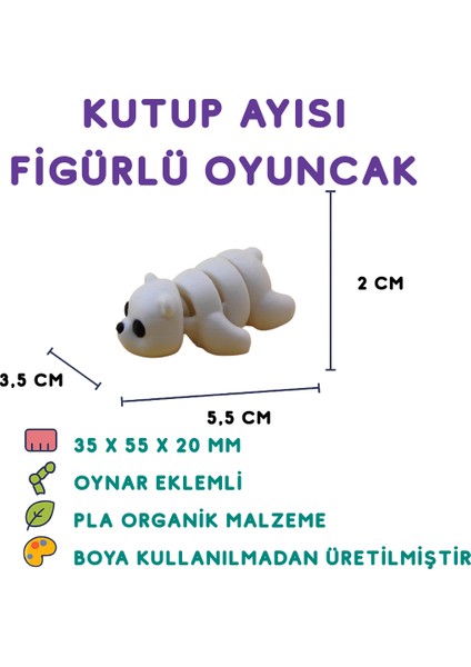 Yavru Ayı Figür - 3D Mini Doğa Temalı Oyuncak