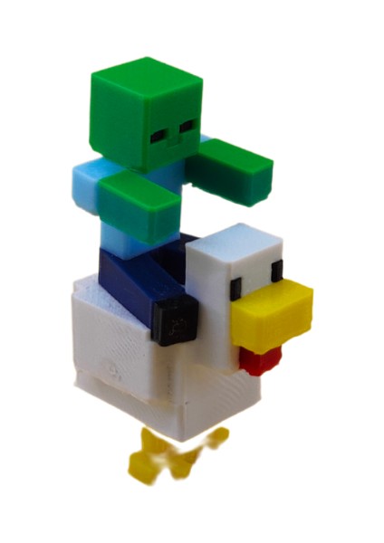 Minecraft Tavuk Zombi - Minecraft Temalı 3D Figür