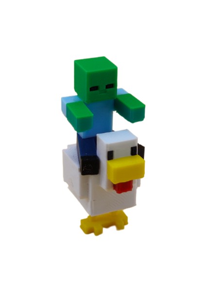 Minecraft Tavuk Zombi - Minecraft Temalı 3D Figür