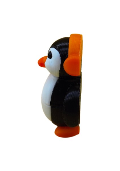 Kulaklıklı Penguen Figür - 3D Sevimli Karakter fırsatları