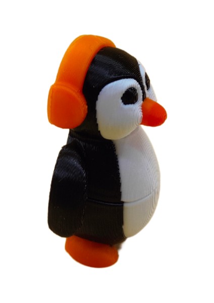 Kulaklıklı Penguen Figür - 3D Sevimli Karakter indirimleri