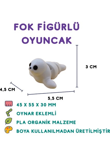 Beyaz Fok Figür - 3D Kutup Hayvanı