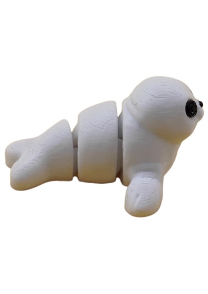 Beyaz Fok Figür - 3D Kutup Hayvanı
