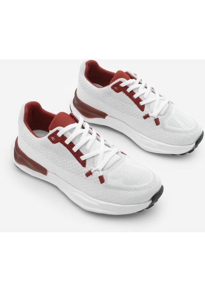 Kadın Sneaker Örgü Triko Koşu ve Yürüyüş Spor Ayakkabı Sinta Bordo indirimleri