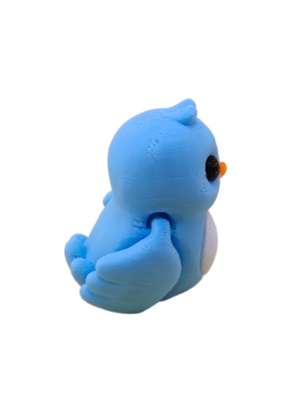 Mavi Aşk Kuşu - Aşk Temalı 3D Mini Figür