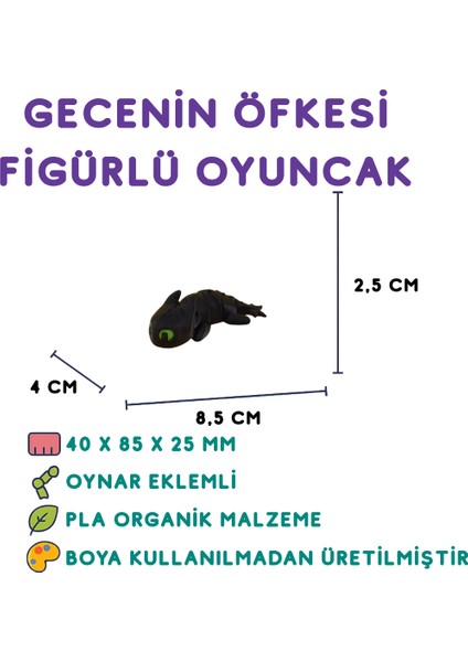 Gecenin Öfkesi Figür - Ejderha Temalı 3D Karakter