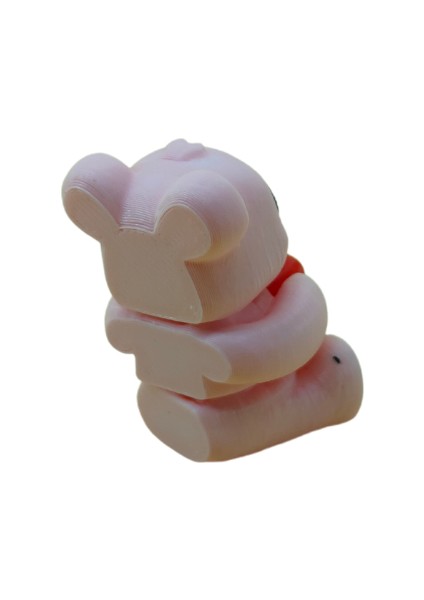 Aşk Ayısı Pembe - 3D Sevgiliye Özel Hediye Figür