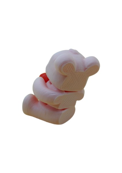 Aşk Ayısı Pembe - 3D Sevgiliye Özel Hediye Figür