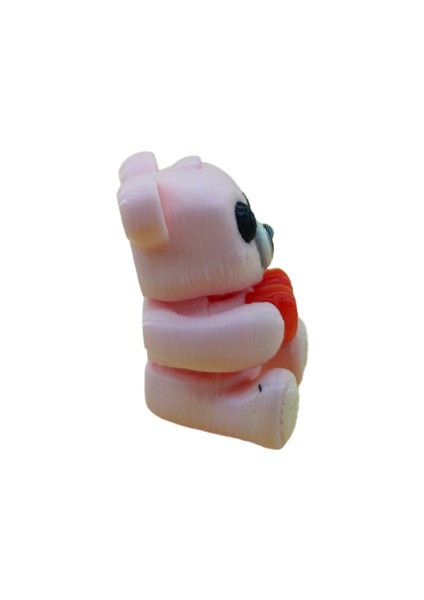 Aşk Ayısı Pembe - 3D Sevgiliye Özel Hediye Figür