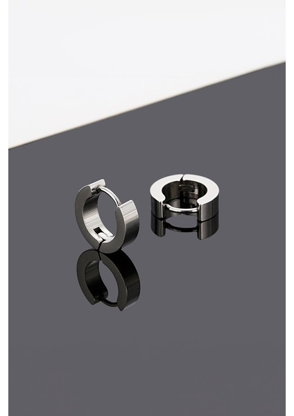 Çelik 4 mm Silver Halka Küpe EY21BY